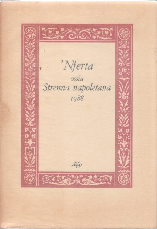 'Nferta ossia strenna napoletana 1988 - copertina