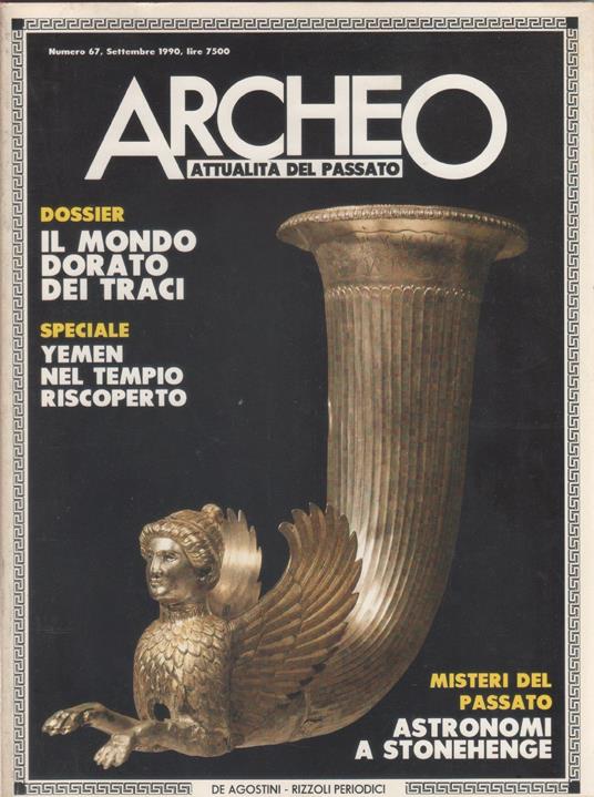 Archeo. n. 67 settembre 1990 - copertina