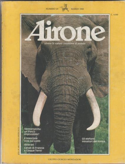 Airone rivista. n. 23, marzo 1983 - copertina