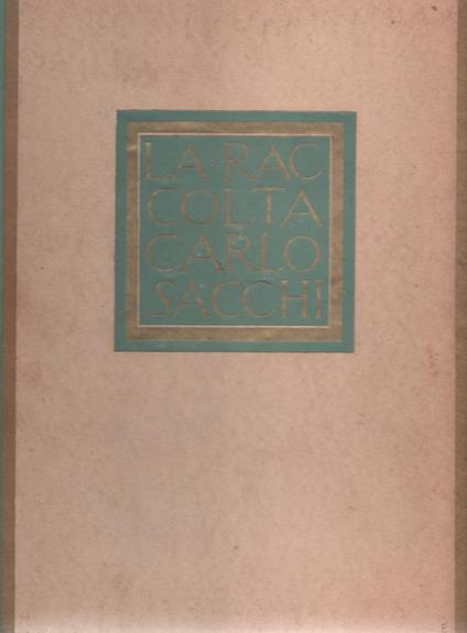 La raccolta Carlo Sacchi - copertina