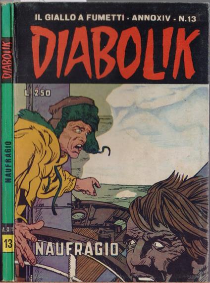 Diabolik Naufragio - Anno XIV Nr. 13 - copertina