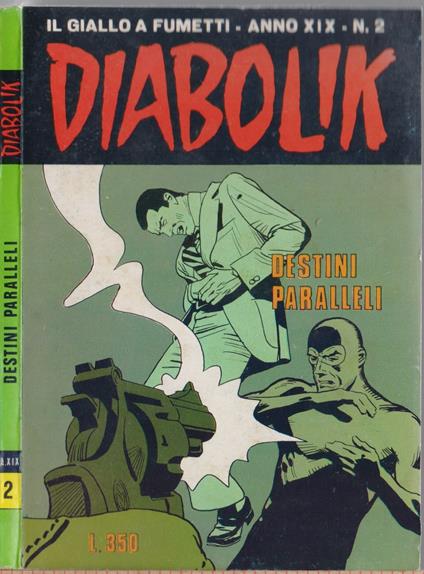 Diabolik Destini paralleli - Anno XIX Nr. 2 - copertina
