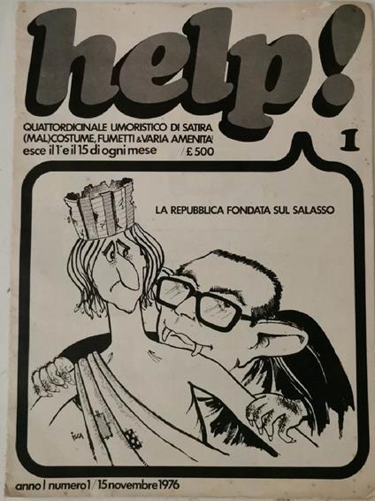 Help. Quattordicinale umoristico di satira. 1976 anno I numero 1 - copertina