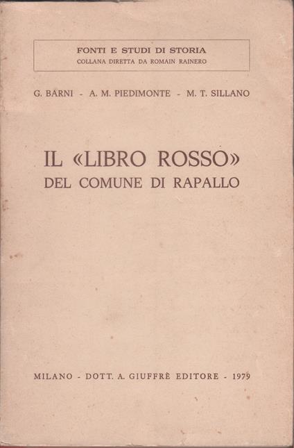 Il Libro rosso del comune di Rapallo - copertina
