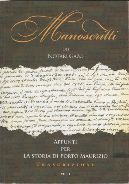 Manoscritti dei Notari Gazo. Trascrizione. Vol. I - Gerhard Schreiber - copertina