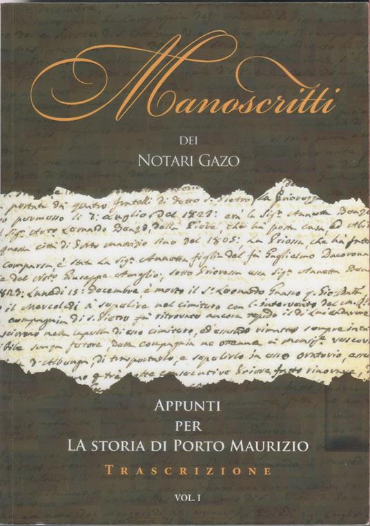 Manoscritti dei Notari Gazo. Trascrizione. Vol. I - Gerhard Schreiber - copertina