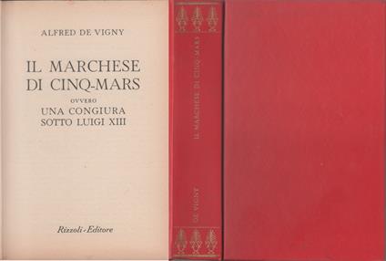 Il marchese di Cinq-Mars - Alfred de Vigny - copertina