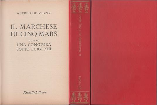 Il marchese di Cinq-Mars - Alfred de Vigny - copertina