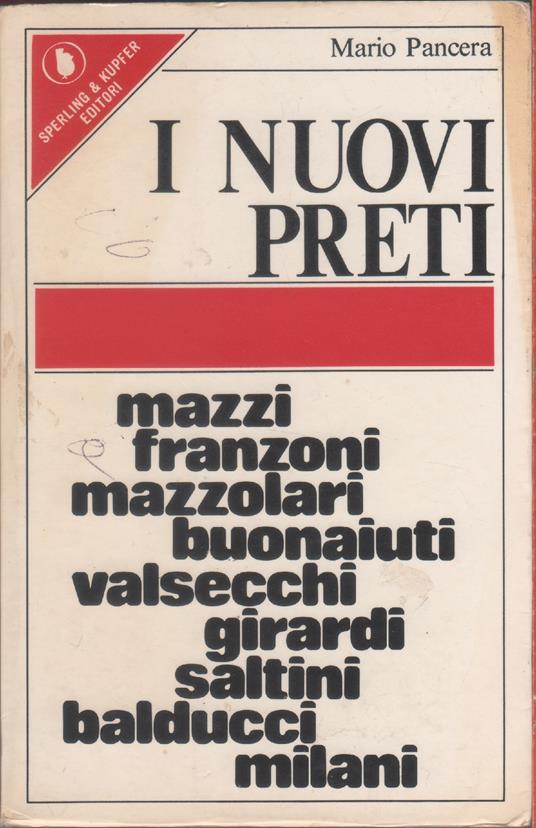I nuovi preti - Mario Pancera - Mario Pancera - copertina
