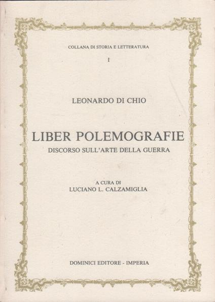 Liber polemografie. Discorso sull'arte della guerra - copertina