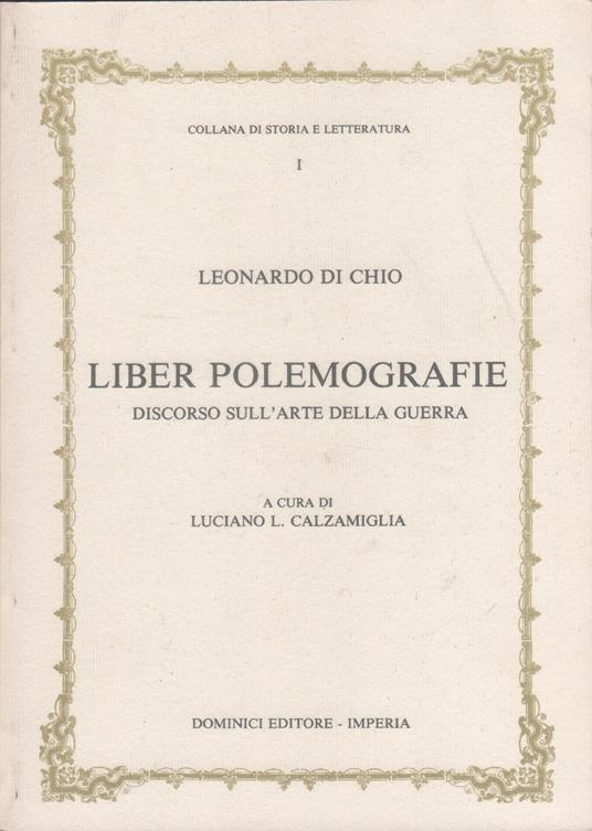 Liber polemografie. Discorso sull'arte della guerra - copertina