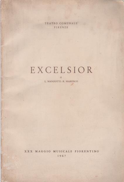 Excelsior. Maggio Musicale Fiorentino 1967 - copertina