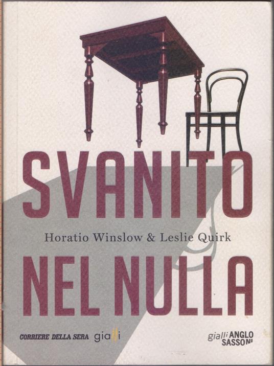 Svanito nel nulla - Horatio Winslow e Leslie Quirk - copertina