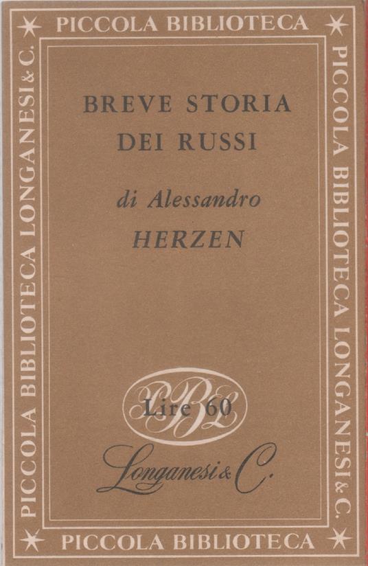 Breve storia dei Russi - Alessandro Herzen - Aleksandr Herzen - copertina