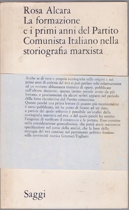 La formazione e i primi anni del Partito Comunista Italiano nella storiografia marxista - copertina