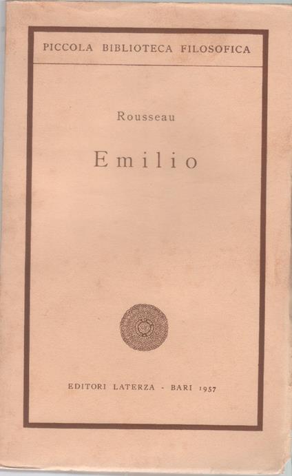 Emilio - Jean-Jacques Rousseau - Jean-Jacques Rousseau - copertina