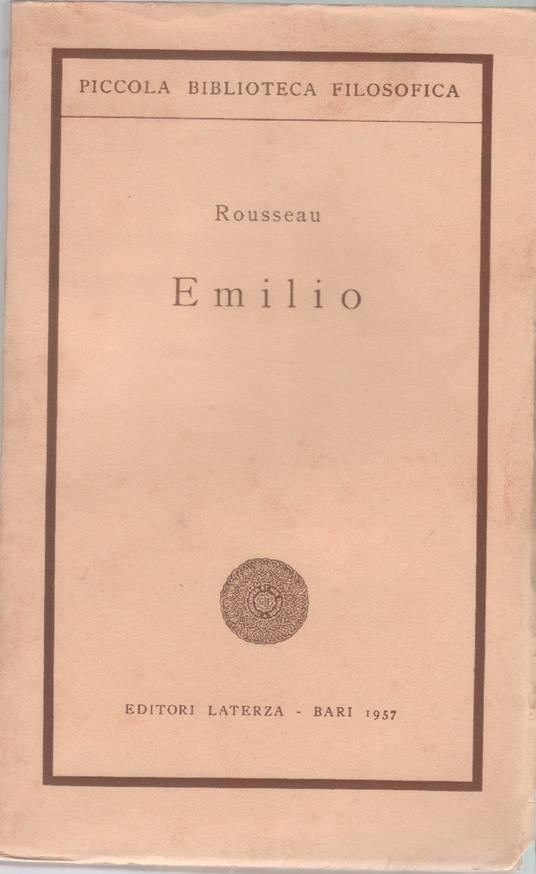 Emilio - Jean-Jacques Rousseau - Jean-Jacques Rousseau - copertina