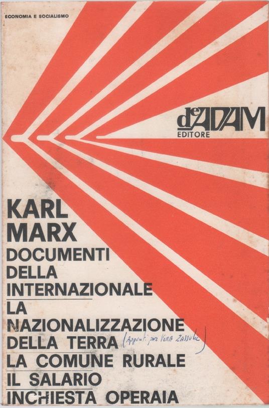 Documenti della Internazionale dei Lavoratori - Karl Marx - Karl Marx - copertina