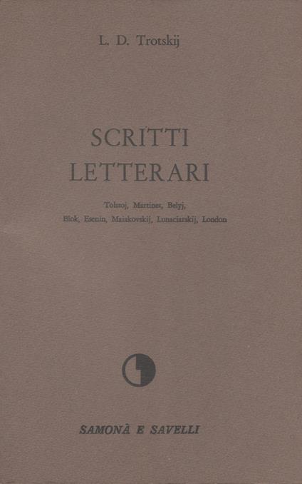 Scritti Letterari- Lev D. Trotskij - copertina