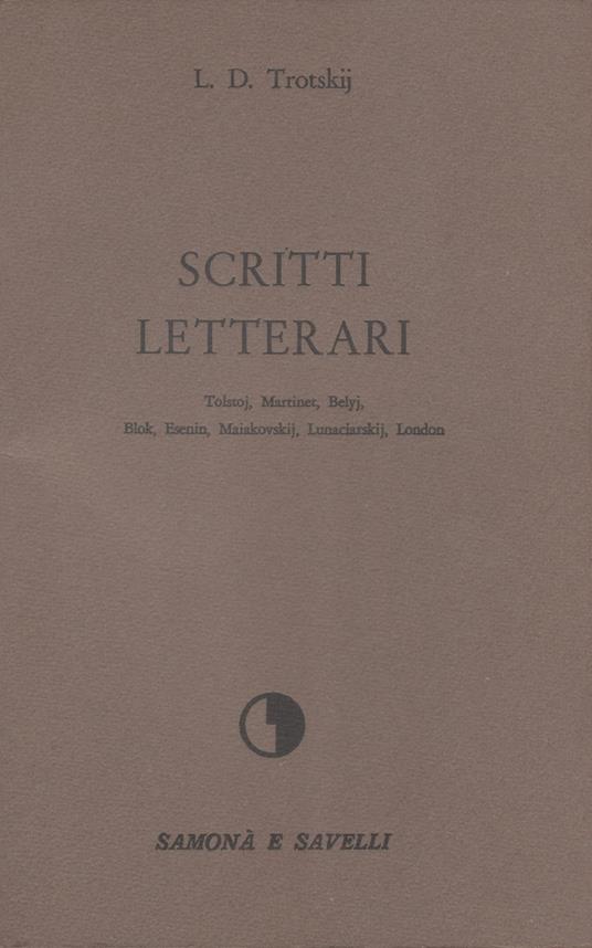 Scritti Letterari- Lev D. Trotskij - copertina