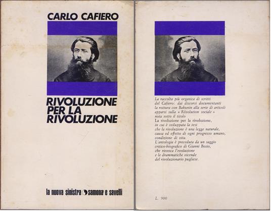 Rivoluzione per la Rivoluzione - Carl Cafiero - Carlo Cafiero - copertina