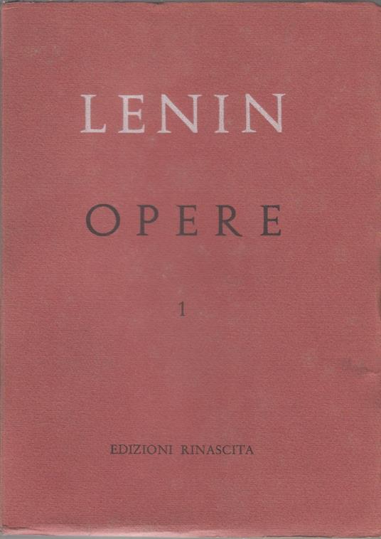 Lenin, Opere complete. Vol. 1 1893/1894 - Lenin - copertina