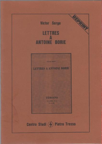 Lettres à Antoine Borie - Victor Serge - Victor Serge - copertina