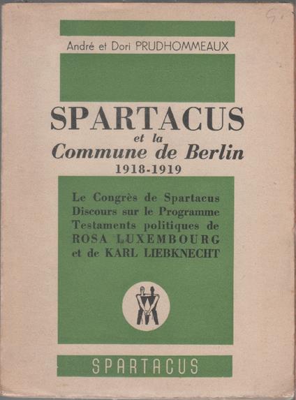 Spartacus et la Commune de Berlin 1918-1919 - copertina