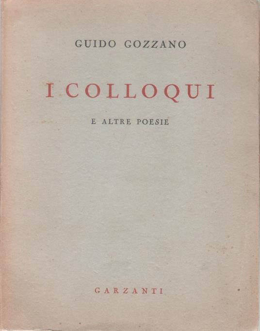 I colloqui e altre poesie - Guido Gozzano - copertina