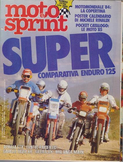 Moto sprint. n. 51/52- 1985. Super Comparativa Enduro 125 - copertina