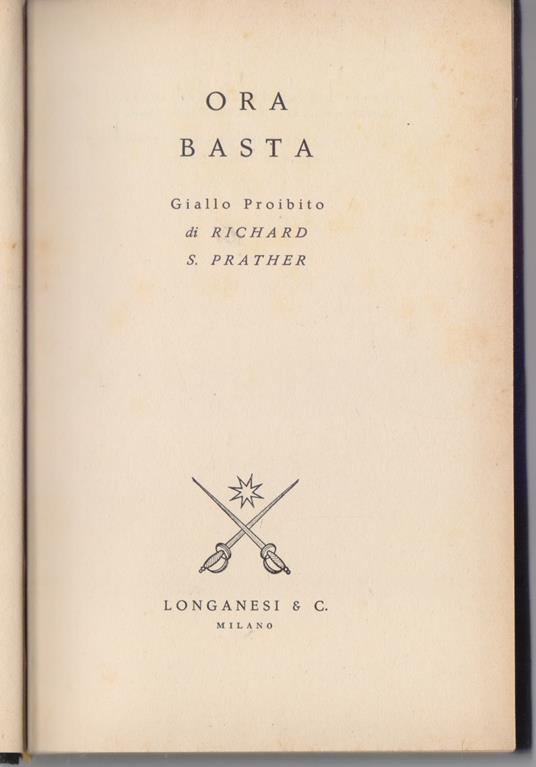 Ora basta - Richard Prather - Richard S. Prather - copertina