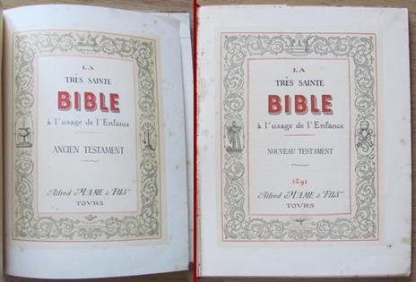 La Tres-Sainte Bible à L?Usage De L?Enfance. Ancien E Nouveau Testament. 2 Vol. Completo - 10