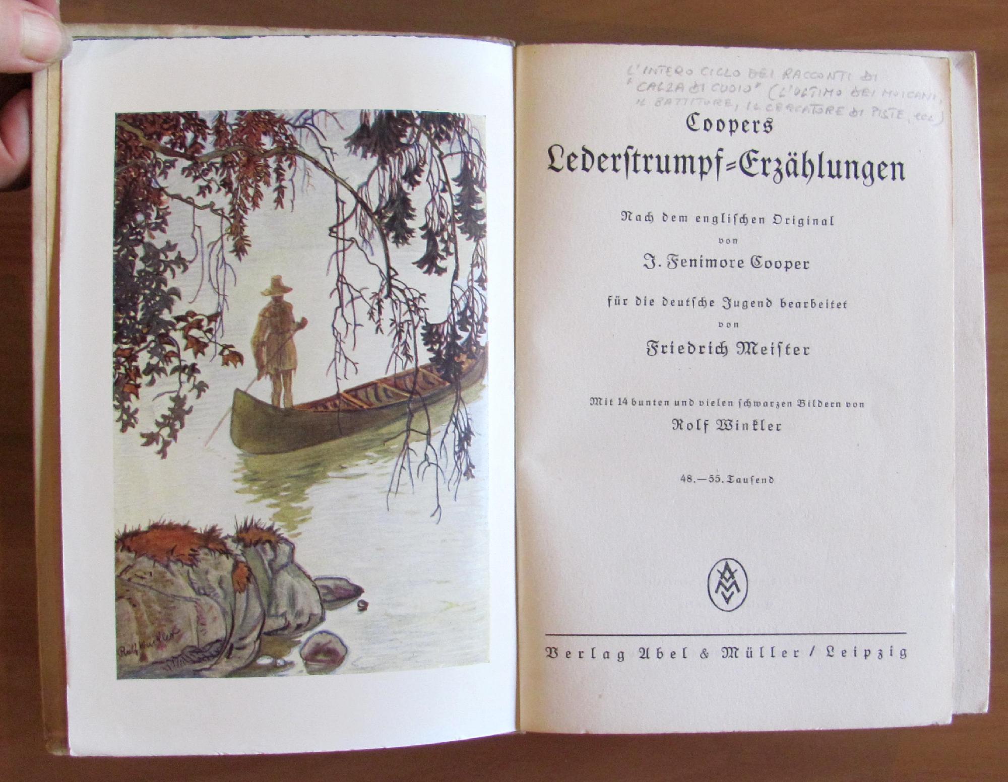 Lederstrumpf -Erzahlungen (Intero Ciclo Di Calza Di Cuoio) Di: Cooper Fenimore I.
