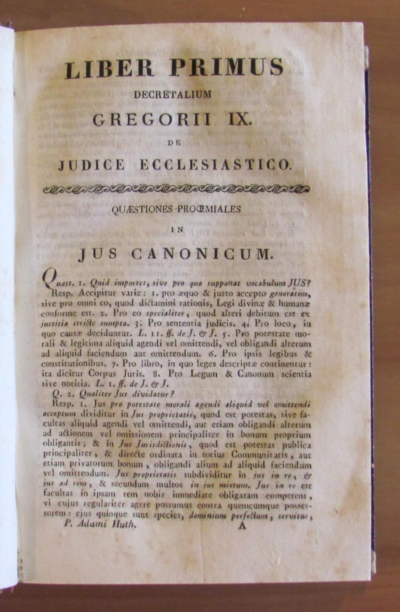 Jus Canonicum Ad Libros V Decretalium Gregorii Ix - Explicatum, 1843