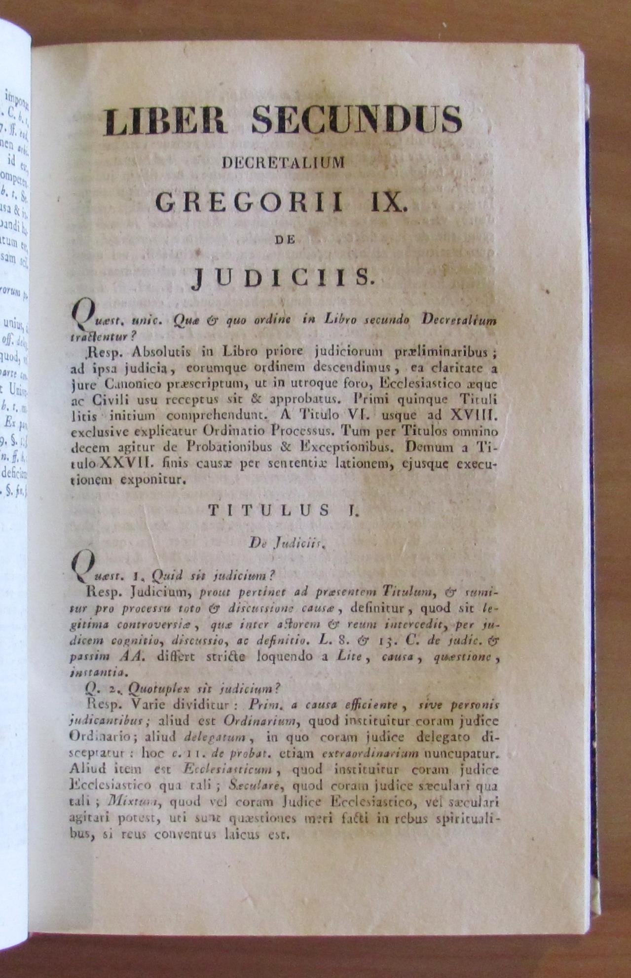 Jus Canonicum Ad Libros V Decretalium Gregorii Ix - Explicatum, 1843