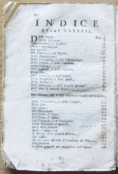La Prudenza Umana. Ovvero I Mezzi Cò Quali L'uomo Può Fabbricare La Sua Fortuna Ed Inalzarsi Alla Grandezza. Appresso Simone Occhi. In Venezia, 1769 Di: Spulcioni Gio Francesco - 3