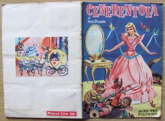 Album Figurine Cenerentola. Disney. Ed. Lampo Anni '50 Completo (-41) - Walt Disney - copertina
