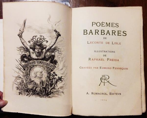 Poemes Barbares. Paris Ed. A. Romagnol 1914
