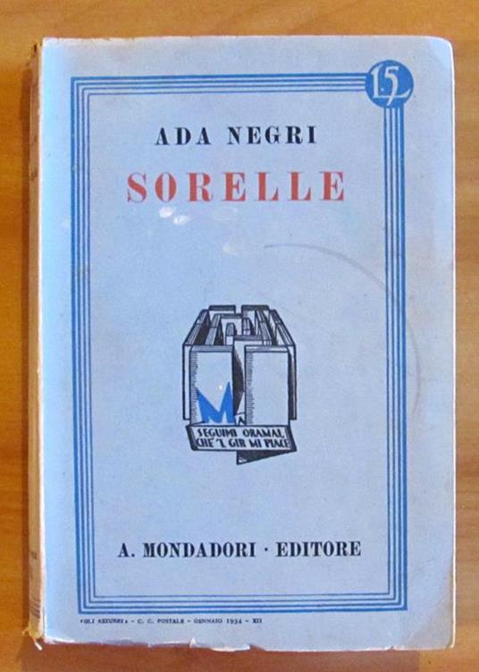 SORELLE - Collana I Libri Azzurri N.116 - Ada Negri - copertina