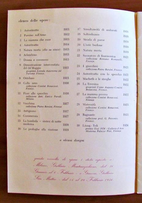 30 Opere Di Primo Conti Eseguite Dal 1911 Al 1924 - Primo Conti - 4
