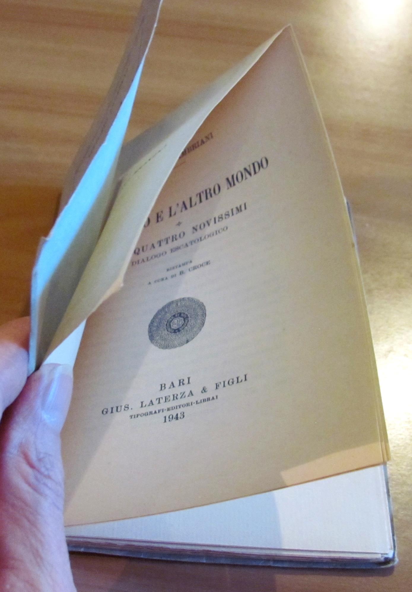 Il Mondo E L'Altro Mondo - De' Quattro Novissimi - Dialogo Escatologico