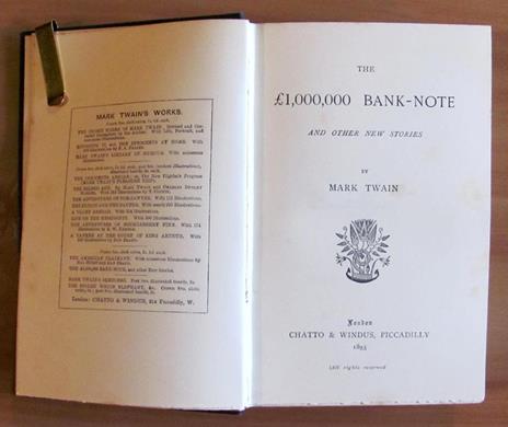 The £ 1,000,000 Bank-Note And Other New Stories - I Edizione 1893 - Mark Twain - 6