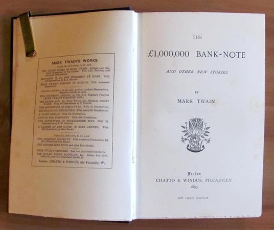 The £ 1,000,000 Bank-Note And Other New Stories - I Edizione 1893 - Mark Twain - 6