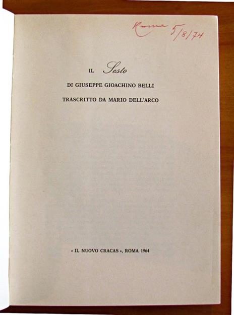 Il Sesto - Giuseppe Gioachino Belli - 3