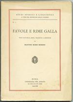 Favole E Rime Galla Roma Tip. Del Senato 1935