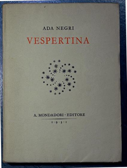 VESPERTINA - Ada Negri - copertina