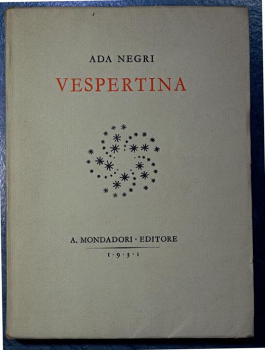 VESPERTINA - Ada Negri - copertina