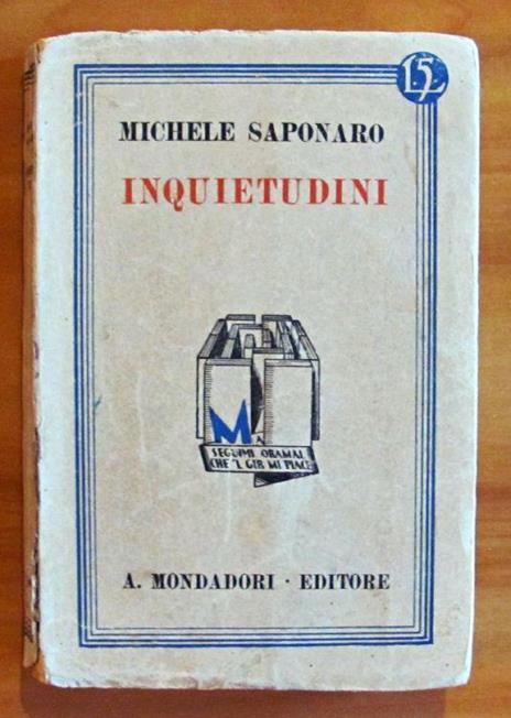 Inquietudini. Collana I Libri Azzurri - Michele Saponaro - copertina