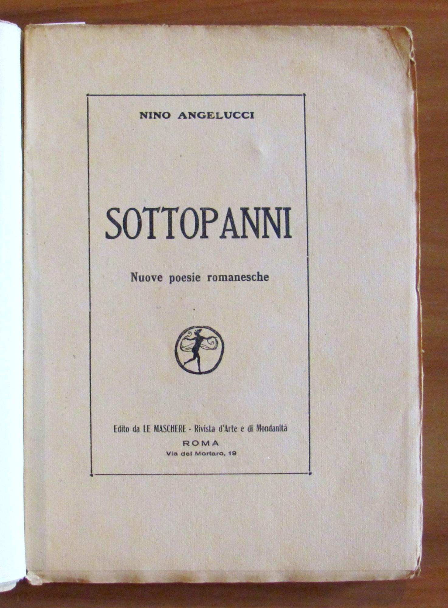 SOTTOPANNI - Nuove Poesie Romanesche, anni '30 - Copertina di CAMBELLOTTI