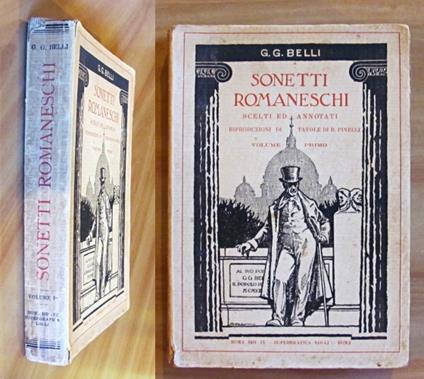 SONETTI ROMANESCHI SCELTI ED ANNOTATI - Volume Primo - Gioachino Belli - copertina